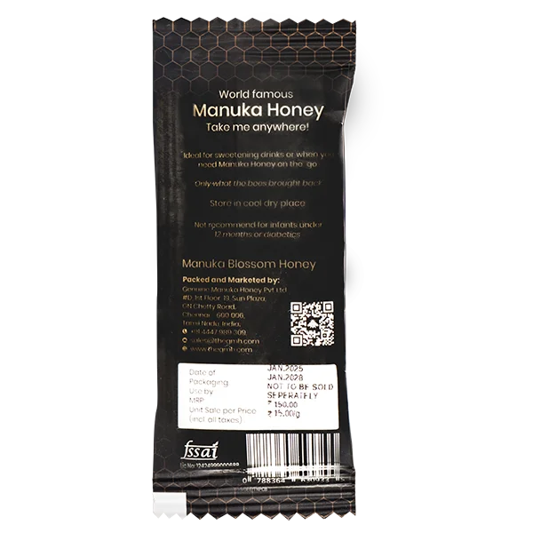 MGO 550+ SIPs MONOFLORAL MANUKA HONEY - 100g Per Box
