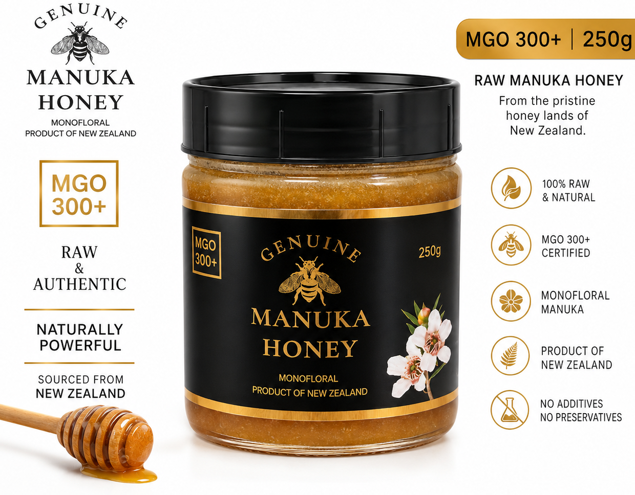 MGO 300+ MANUKA HONEY 250g - Image 3